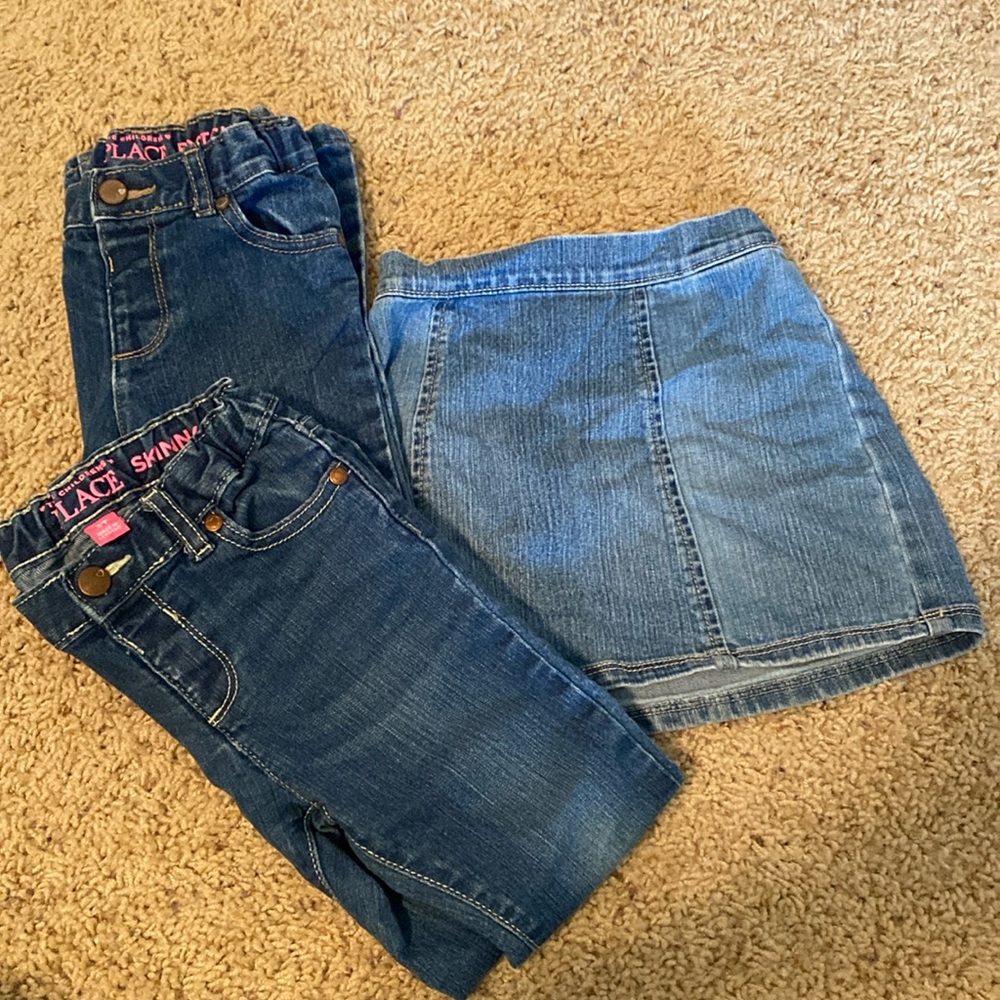 5T jeans and jean skirt bundle EUC